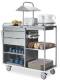 Meal Delivery and Breakfast Buffet Cart with Toaster Hood