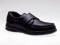Men's Black Leather Hook-N-Loop Gator Diabetic Shoes.