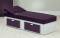 Panel Leg Couch w/ Full Shelf