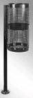 Perforated Steel Park Baskets 10 Gallon Pole Wall Mount