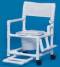 Shower Commode w/Footrest, Left Arm Drop, Slant Seat
