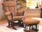 Sleigh Back Glider Rocker Chair