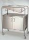 Stainless Steel Bassinet w/ 17in Closed Cabinet