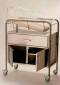 Stainless Steel Bassinet w/ Drawer & 12in Closed Cabinet