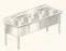 Stainless Steel Sink Four Compartment