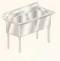 Stainless Steel Sink Two Compartment