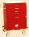 Steel - 5 Drawer Cart w/ Panel, Breakaway Lock, Solid Color