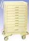 Steel - 9 Drawer Cart w/Breakaway Lock, 9 Individual Locks