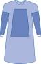 Surgeons Gown Fabric Reinforced Large 47 in. 119 cm