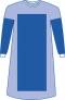 Surgeons Gown Poly-Reinforced, Breathable Sleeves 43in 109cm