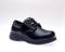 Women's Black Leather Diabetic Shoes Non-Lace
