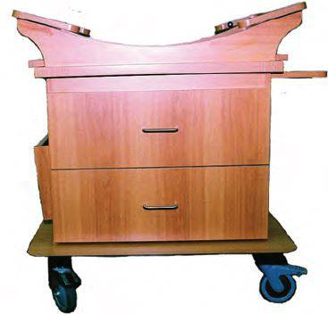wooden hospital bassinet