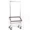 Large Capacity Front Load Laundry Cart w/ Pole Rack