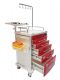 5 Drawer Lightweight Crash Cart with Accessory Package