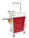 5 Drawer Lightweight Crash Cart with Accessory Package