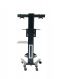Adjustable Height Dual Monitor Mobile Telemedicine Computer Stand