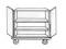 Aluminum Enclosed Linen Cart w/ Locking Doors