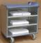Enclosed Aluminum Linen Cart - 3 Shelf