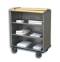 Enclosed Aluminum Linen Cart - 3 Shelf