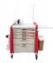 Hospital Emergency Crash Cart with Accessory Package, Extreme Red