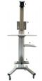 Rolling Telemedicine Computer Stand with Printer Shelf