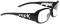 Womens Leaded Prescription Safety Glasses-Black