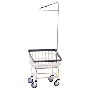 Front Load Laundry Cart w/ Pole Rack