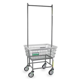 Antimicrobial Laundry Cart Double Pole Rack