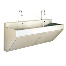 Two Station Compact Scrub Sink