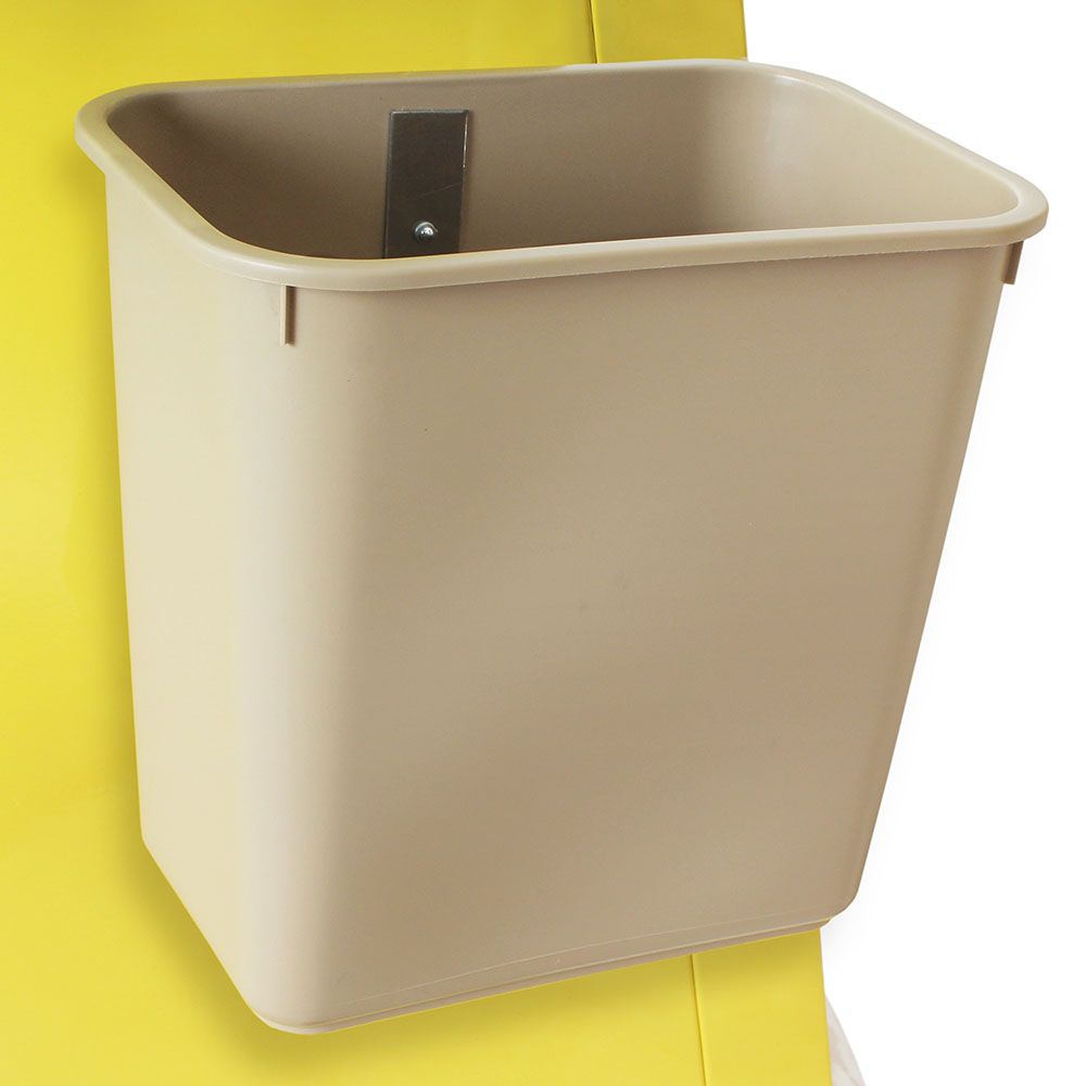 2 Gallon Plastic Waste Cart Container w/o Cover Direct Mount