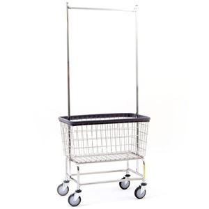 Large Capacity Laundry Cart w/ Double Pole