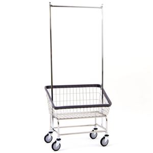 Large Capacity Front Load Laundry Cart Pole Rack