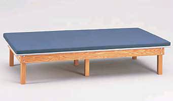 Upholstered Mat Platform 21in High Natural Hardwood