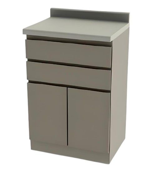 Steel 24in Modular Base Cabinet w/ 2 Drawers & 2 Doors