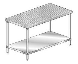 24in Wide Work Table Laminated Top  Undershelf