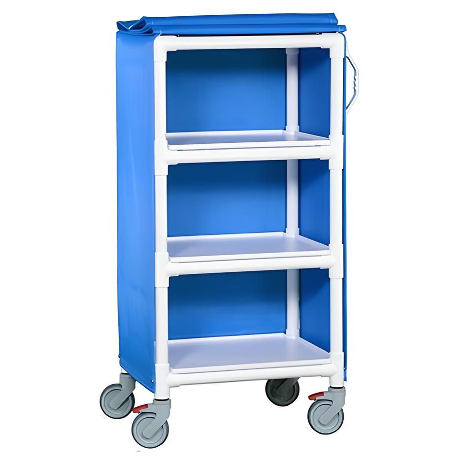 Multi-Purpose Cart w/ Cover & 3 Shelves 12.5in Shelf Spacing