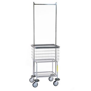 Deluxe Elevated Laundry Cart Pole Rack