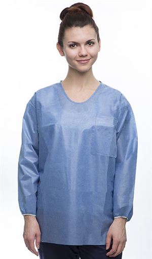 Long sleeved protection scrub top