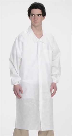 Traditional collar extra-safe sms lab coat