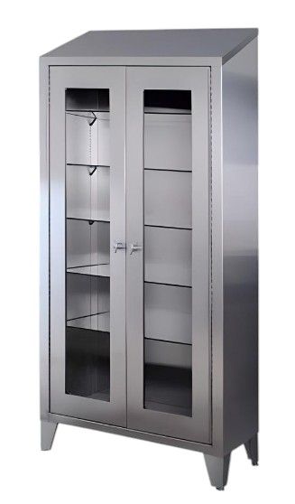 Steel 36in Storage  Supply Cabinet 5 Shelves  2 Doors