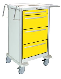 4 Drawer Extra Tall Lightweight Aluminum Isolation Cart