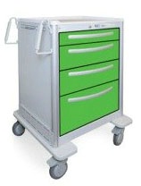 4 Drawer Medium Lightweight Aluminum Treatment Cart