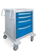 4 Drawer Mini Lightweight Aluminum Treatment Cart