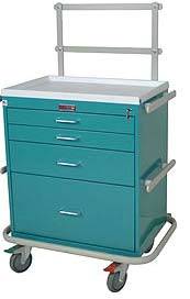 4 Drawer Medical Anesthesia Cart