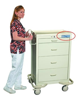 4 Drawer Steel Mobile Workstation w/ Electronic Lo
