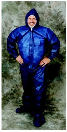 Spp polypro-2 coverall elastic cuffs, attached hood & boot covers