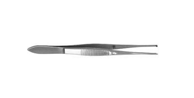 4in - 1x2 Teeth Straight Iris Tissue Forceps