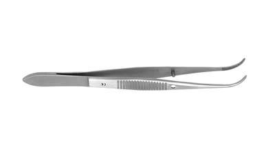 4in - Full-Curved Serrated Eye Dressing Forceps