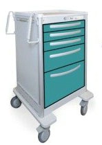 5 Drawer Slim Medium Lightweight Aluminum Treatment Cart