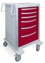 6 Drawer Extra Tall Lightweight Aluminum Treatment Cart